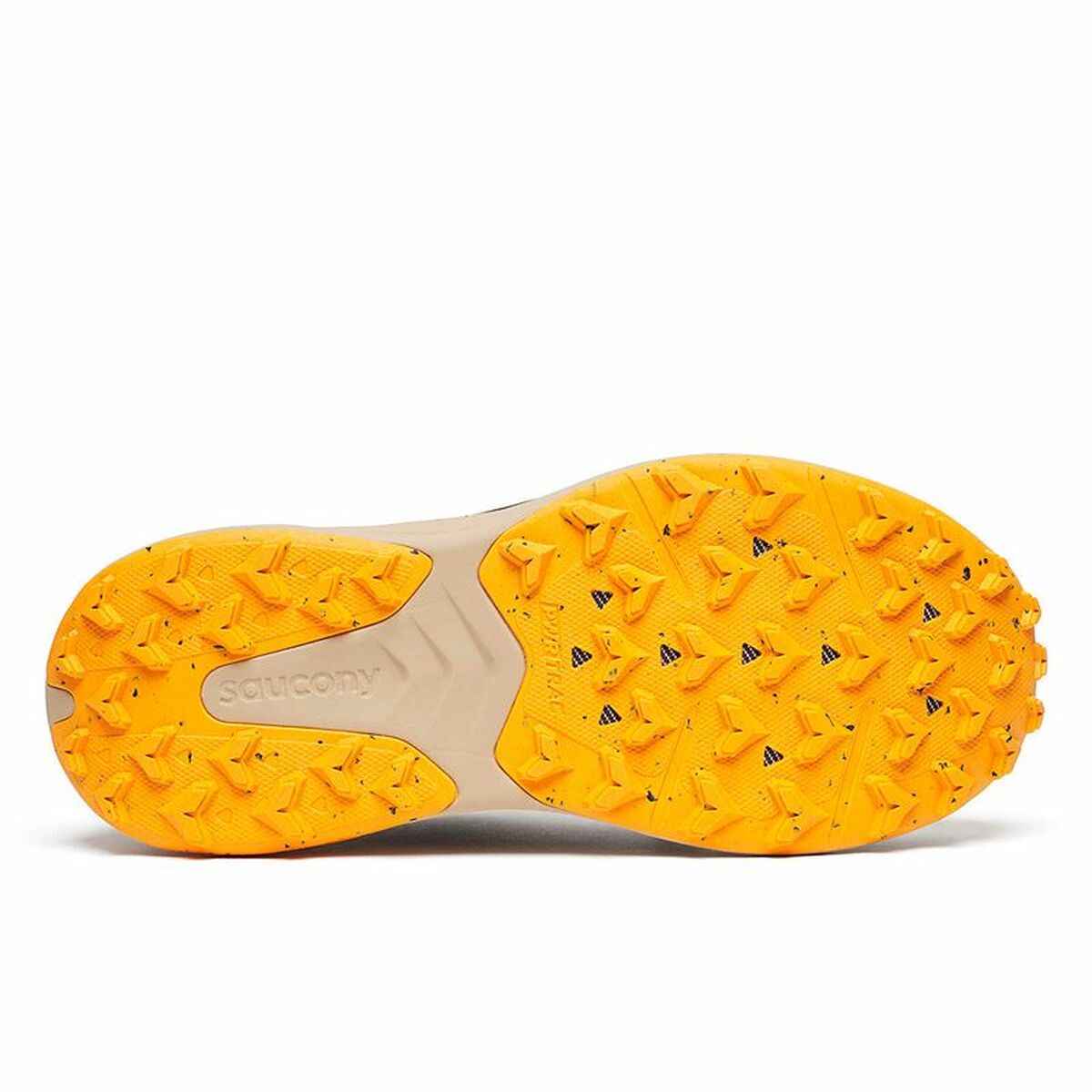 "Saucony Xodus Ultra 3 sula med trailmönster"