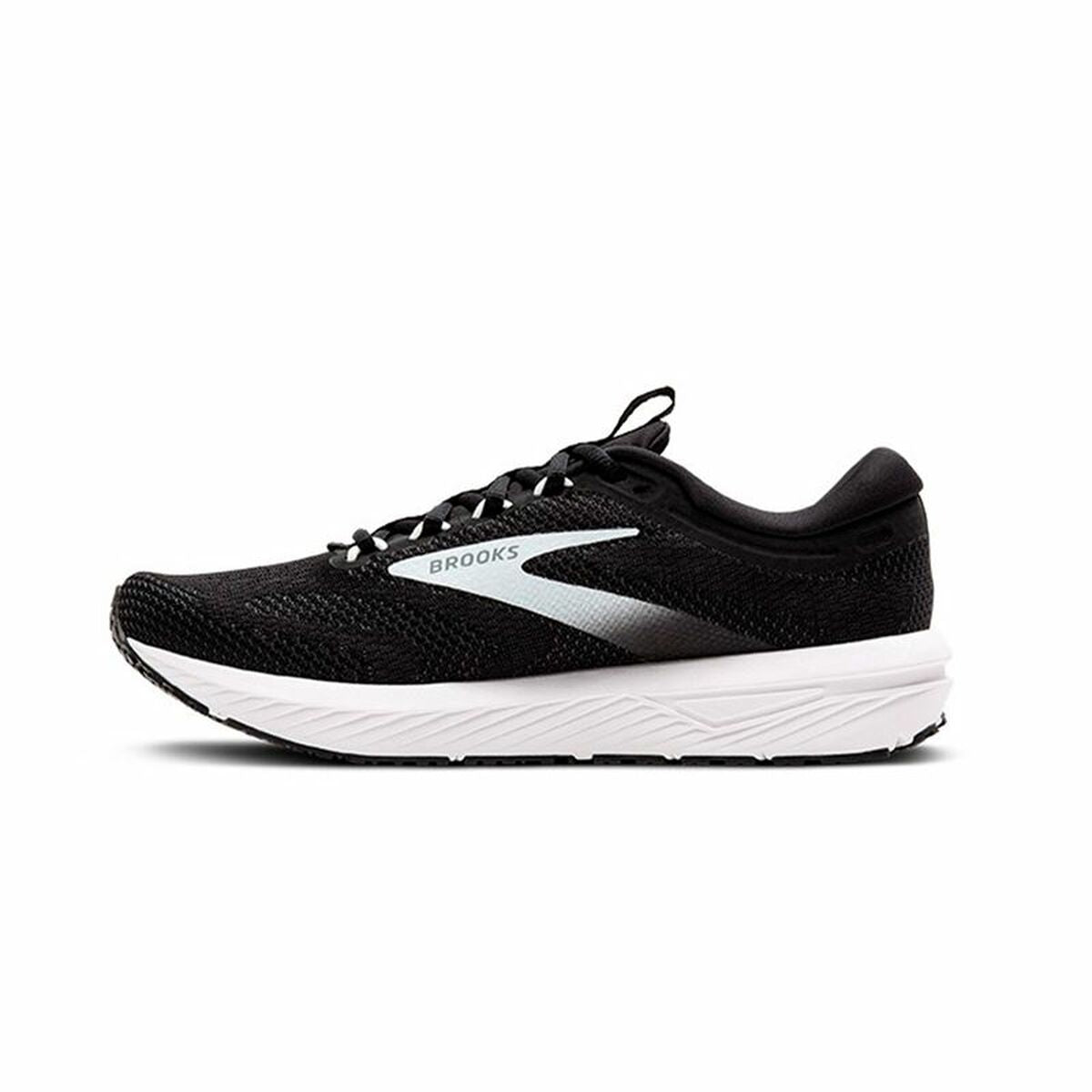 "Brooks Revel 7 vit/svart knit-ovandel med ventilerande passform"