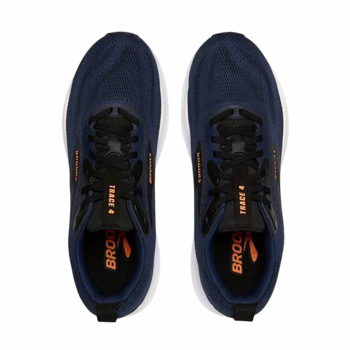 "Brooks Trace 4 ovandel och snörning framifrån"