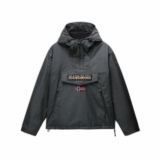 "Napapijri Rainforest Next träningsjacka herr – framifrån med halv dragkedja och logga på bröstet."