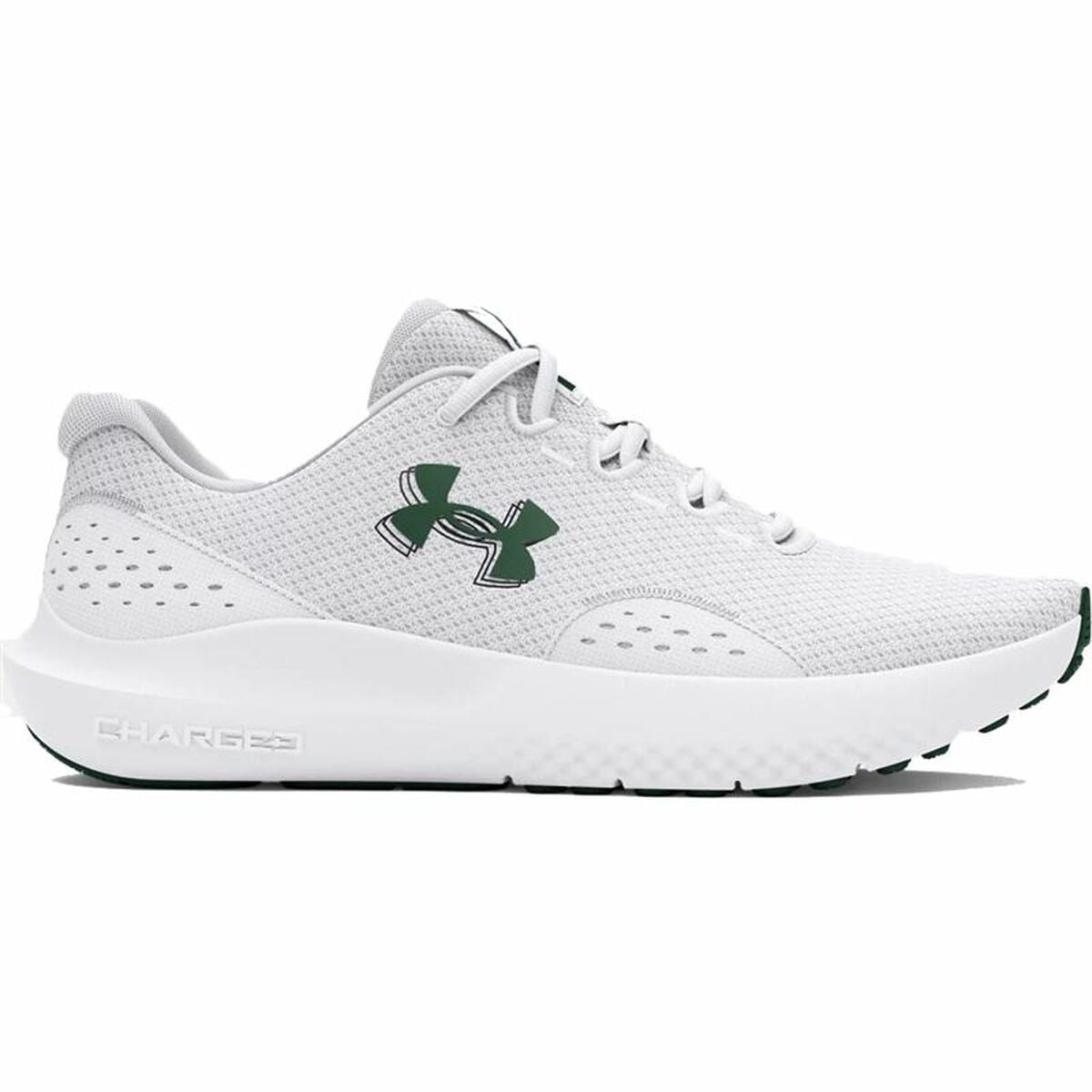 "Under Armour Charged Surge 4 dam löparskor vit med 8 mm drop och 260 g vikt"