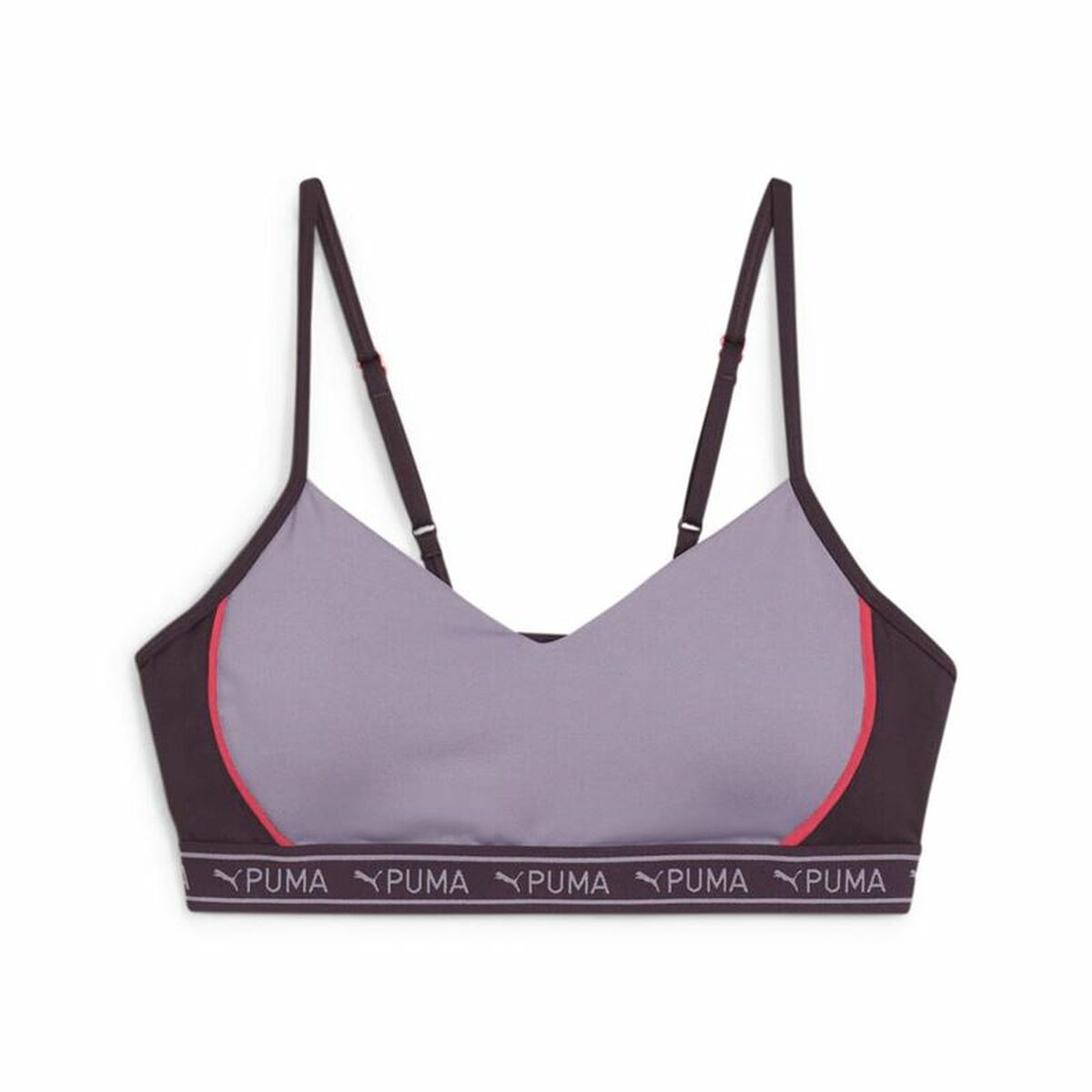 "Puma Move Strong Bra sport-bh dam purpur – framtill med formade kupor och logga."