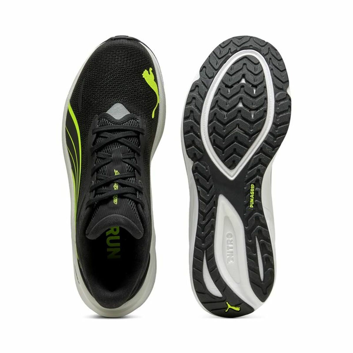 "Puma Electrify Nitro 4 Svart slitstark yttersula med gummigrepp"