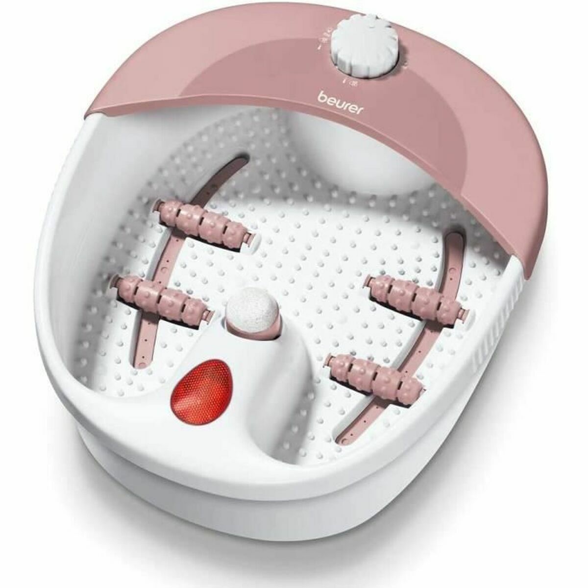 "Beurer FB20 fotbad fotmassage i vit och rosa"
