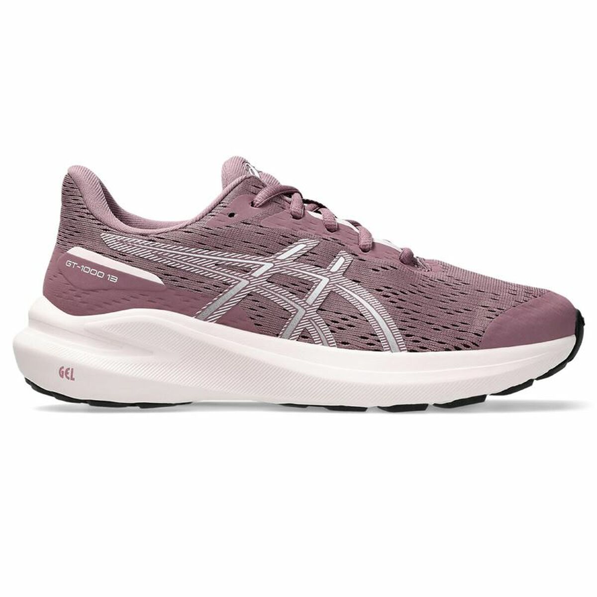 "Asics GT-1000 13 GS rosa löparsko för barn med GEL™-dämpning och ventilerande mesh."