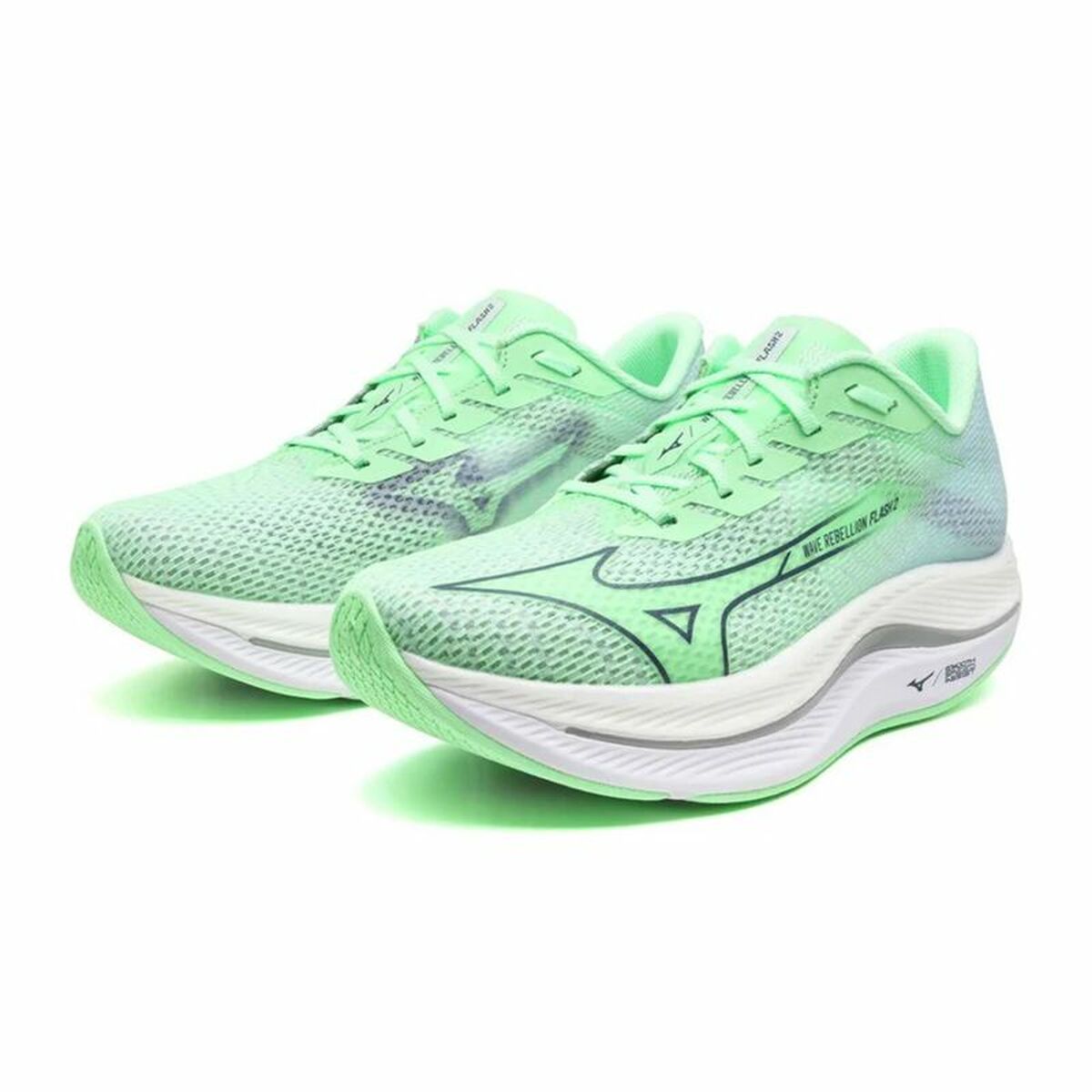 "Mizuno Wave Rebellion Flash 2 Aquamarine lätt och responsiv löparsko"