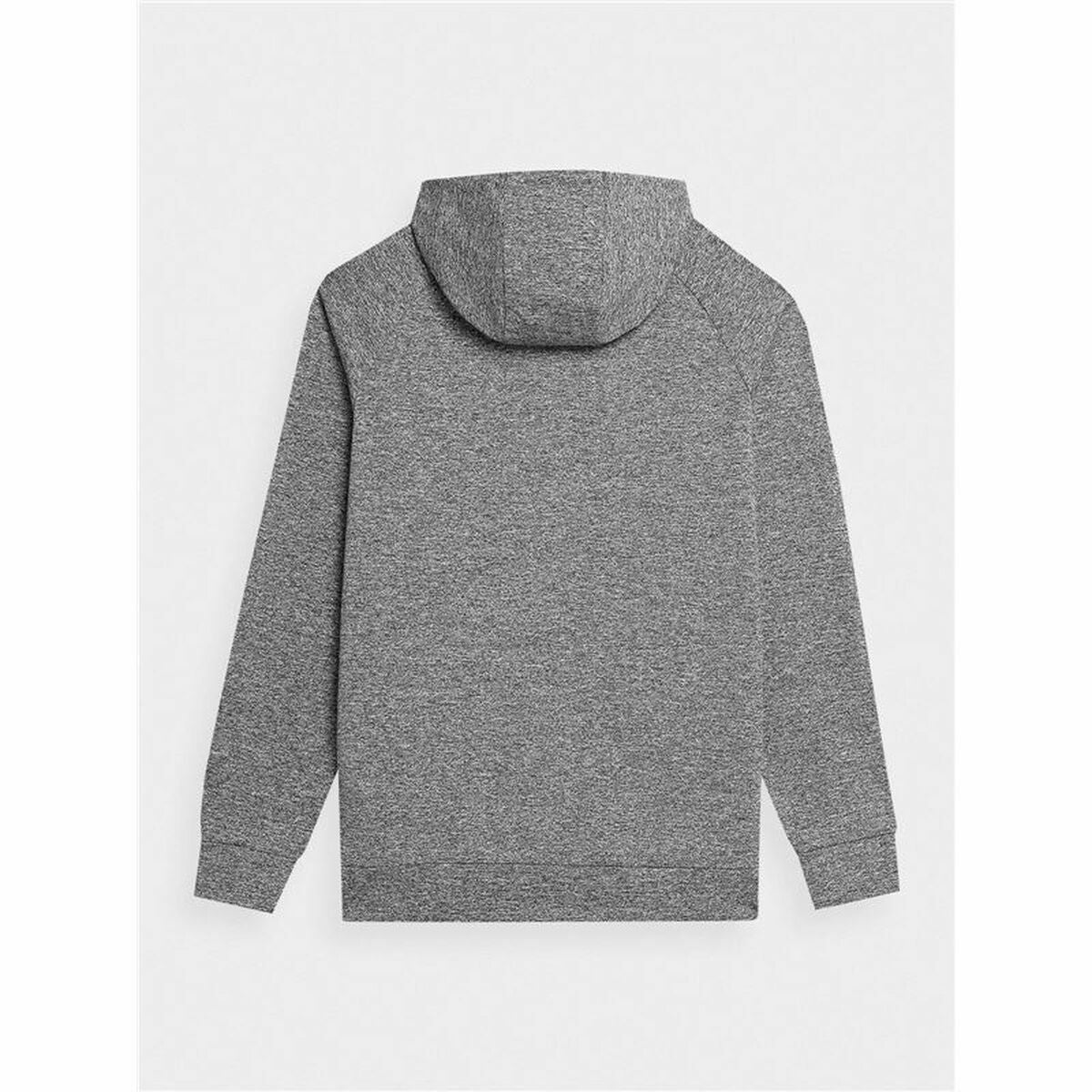 "Framsida av 4F BLMF350 grå herrjacka – funktionell design med dragkedja och sportig stil."