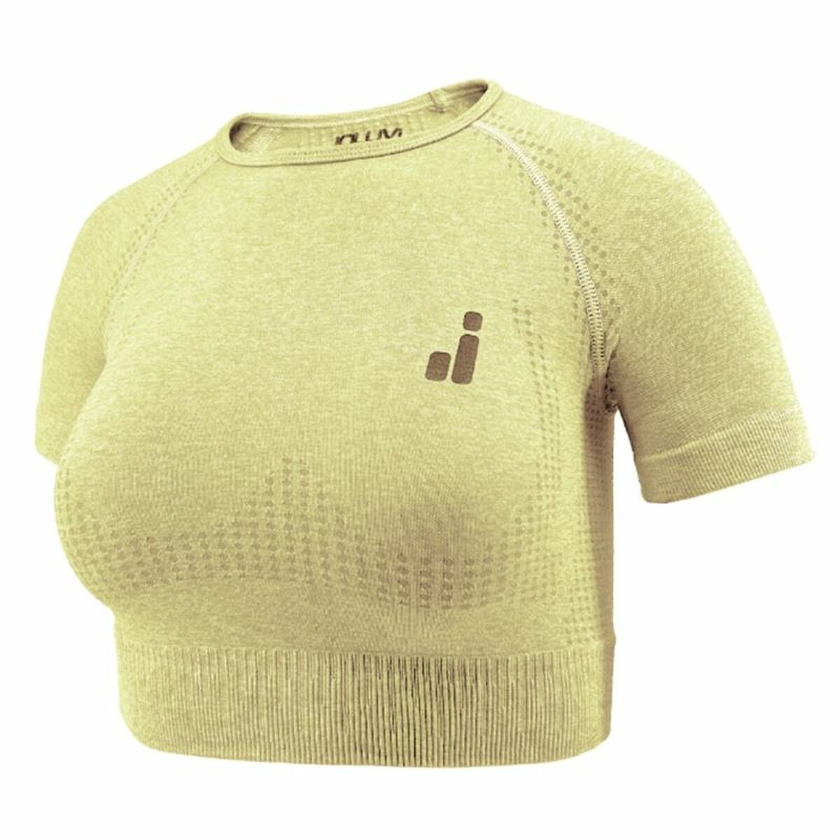 "Joluvi Ari Crop sport-bh dam – svart medium support med elastisk passform och Joluvi-logga."