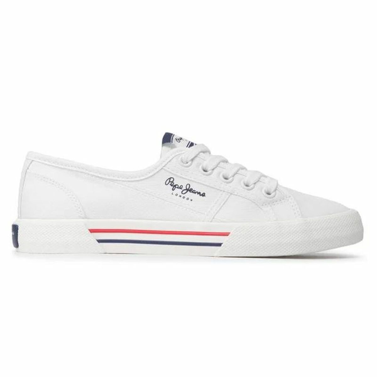 "Pepe Jeans Brady Basic – vit sneaker för dam"