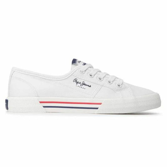 "Pepe Jeans Brady Basic – vit sneaker för dam"