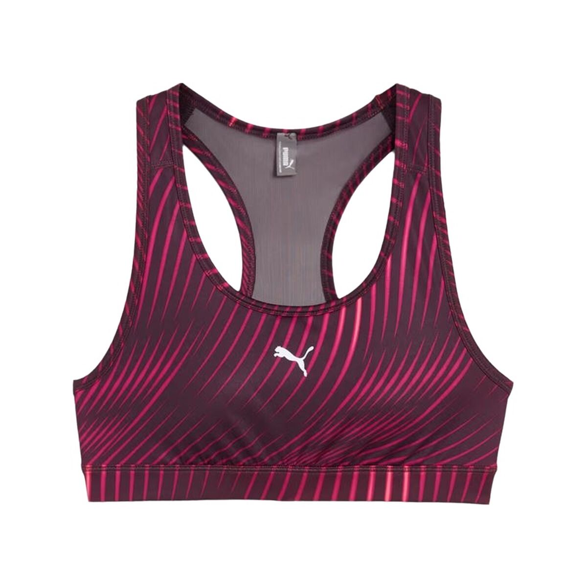 "Puma 4Keeps Bra P sport-bh dam rosa – framtill med Puma-logga och medelhög support."