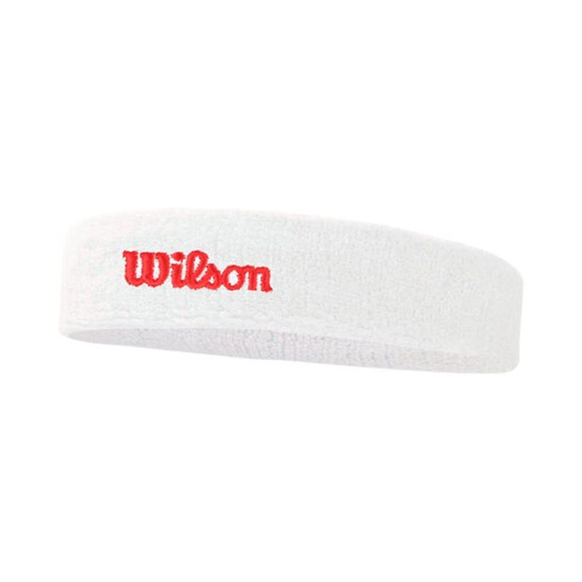 "Wilson Terry Logo Headband huvudsportband vit användning"