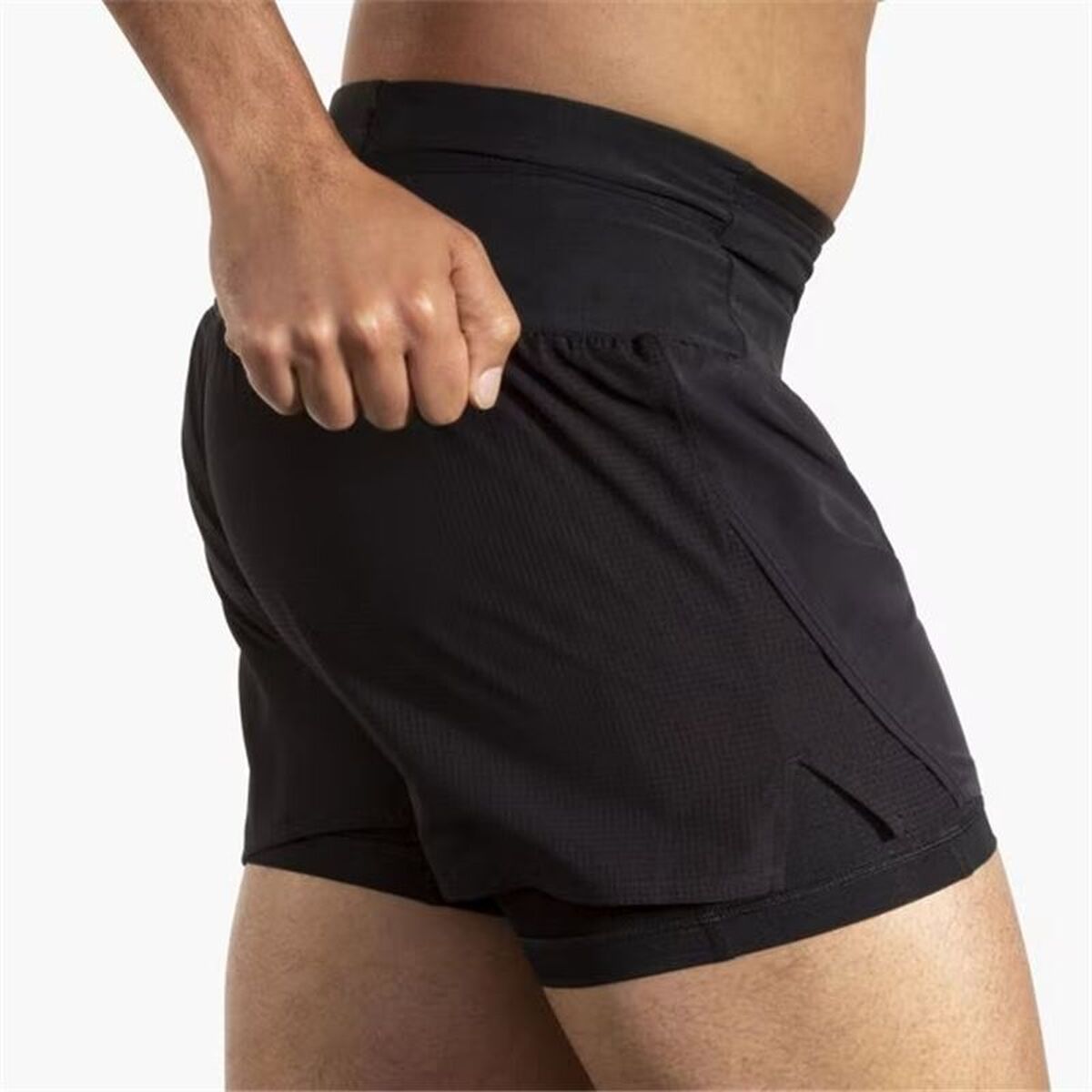 "Brooks High Point 5 2-in-1 sportshorts herr sidan"
