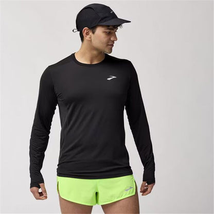"Brooks Atmosphere Long Sleeve 3.0 långärmad löpartröja herr svart detalj"