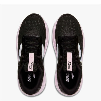 "Brooks Ghost Max 2 Svart/Rosa – DNA LOFT v3-dämpning för skonsam löpning"