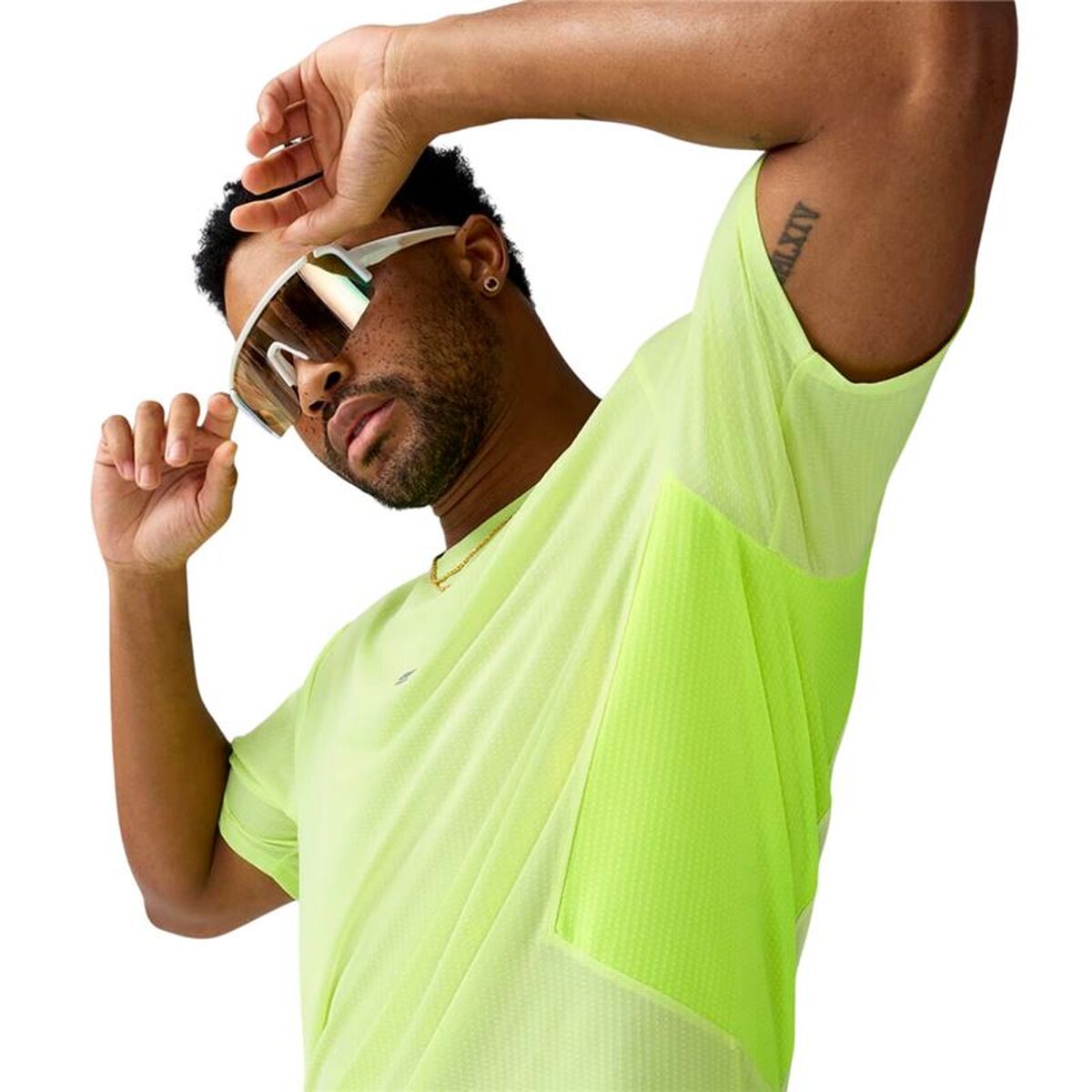 "Brooks High Point Sleeve 2.0 löpartröja herr gul sida"