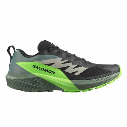 "Salomon Sense Ride 5 Limegrön trailsko herr 8 mm drop 300 g"