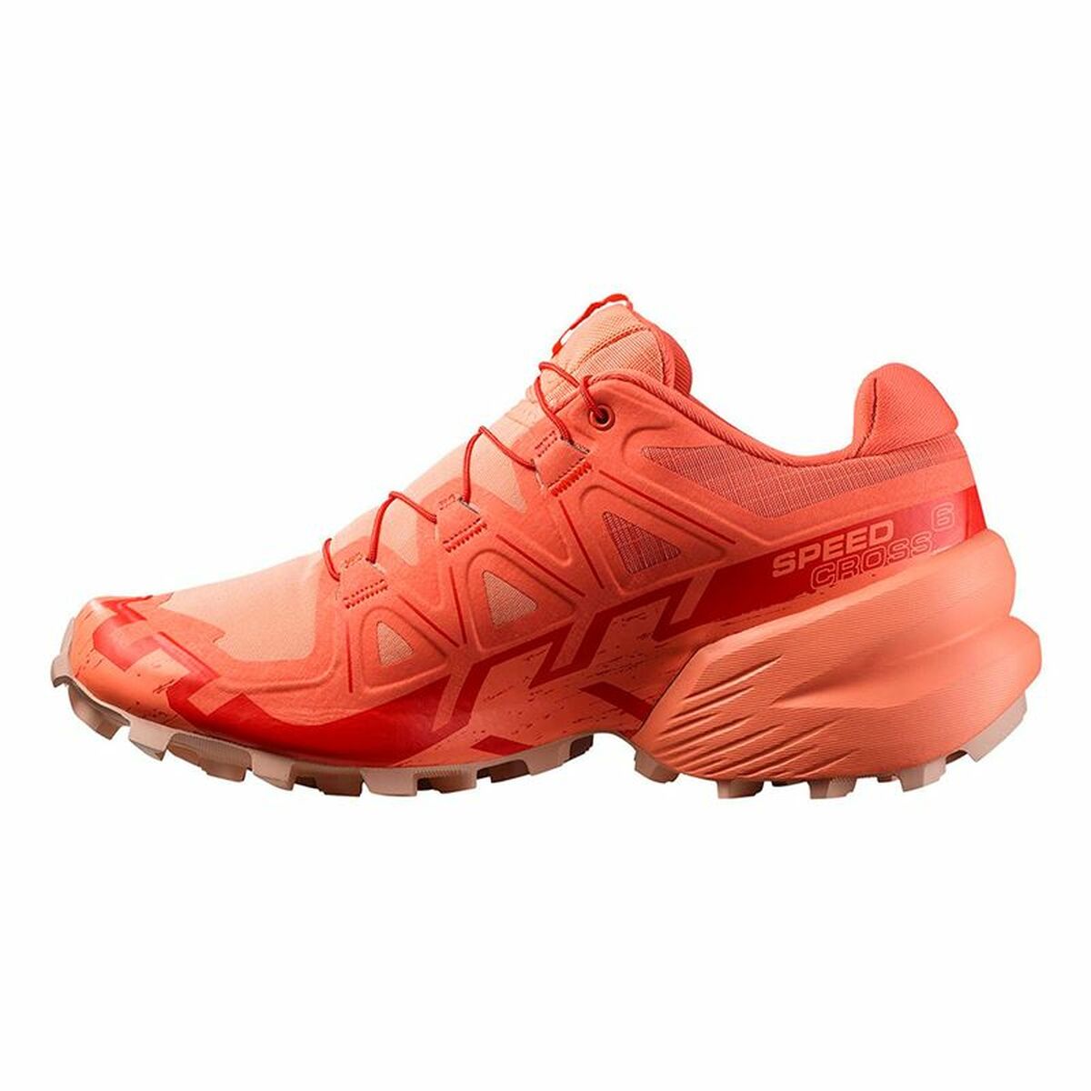 "Salomon Speedcross 6 Orange – lätt och stabil löparsko för skog och berg"