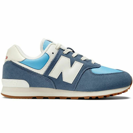 "New Balance 574 Lifestyle sportskor barn blå sidovy"