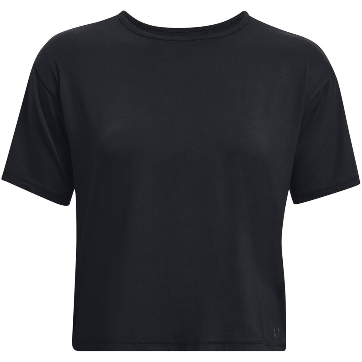 "Under Armour fitness t-shirt dam svart framifrån"