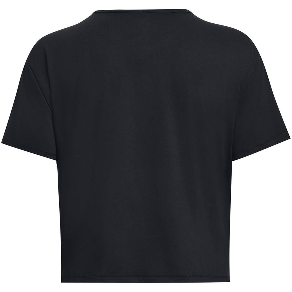 "Under Armour fitness t-shirt dam svart bakifrån"