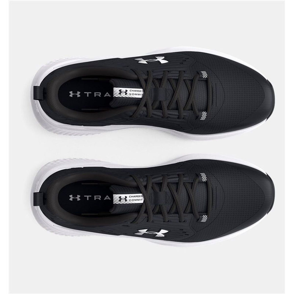 "Under Armour Charged Commit sportskor herr svart ovanifrån"