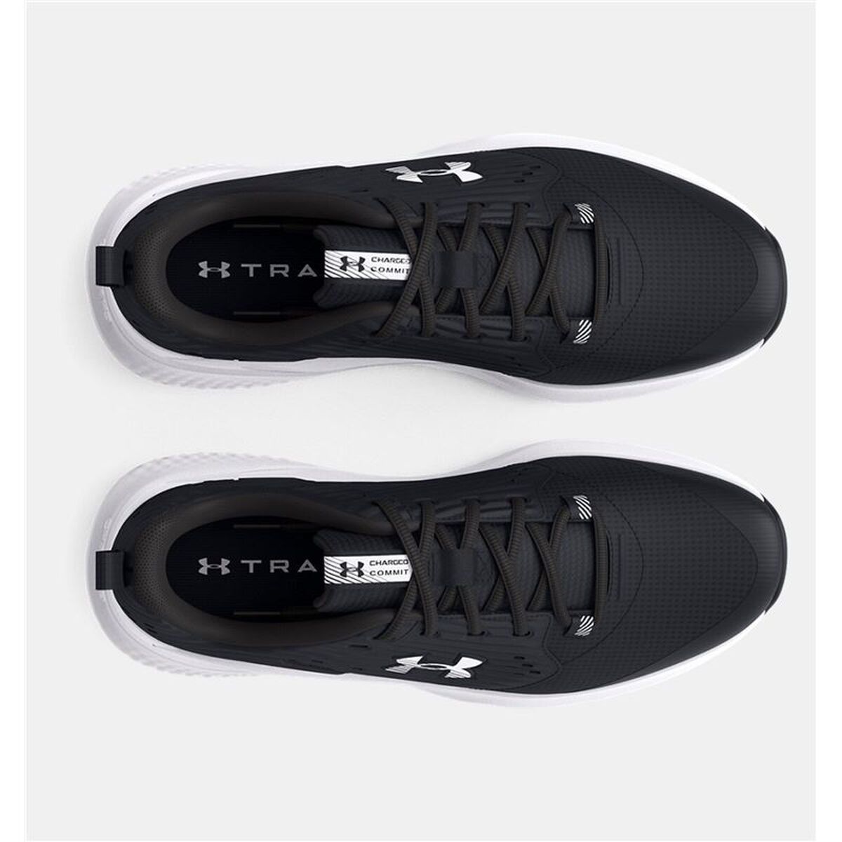 "Under Armour Charged Commit sportskor herr svart ovanifrån"