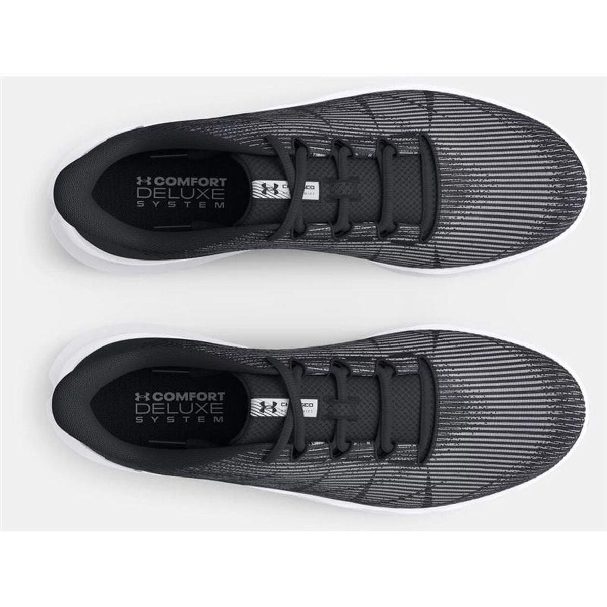 "Under Armour UA Charged Speed löparskor dam svart ovanifrån"