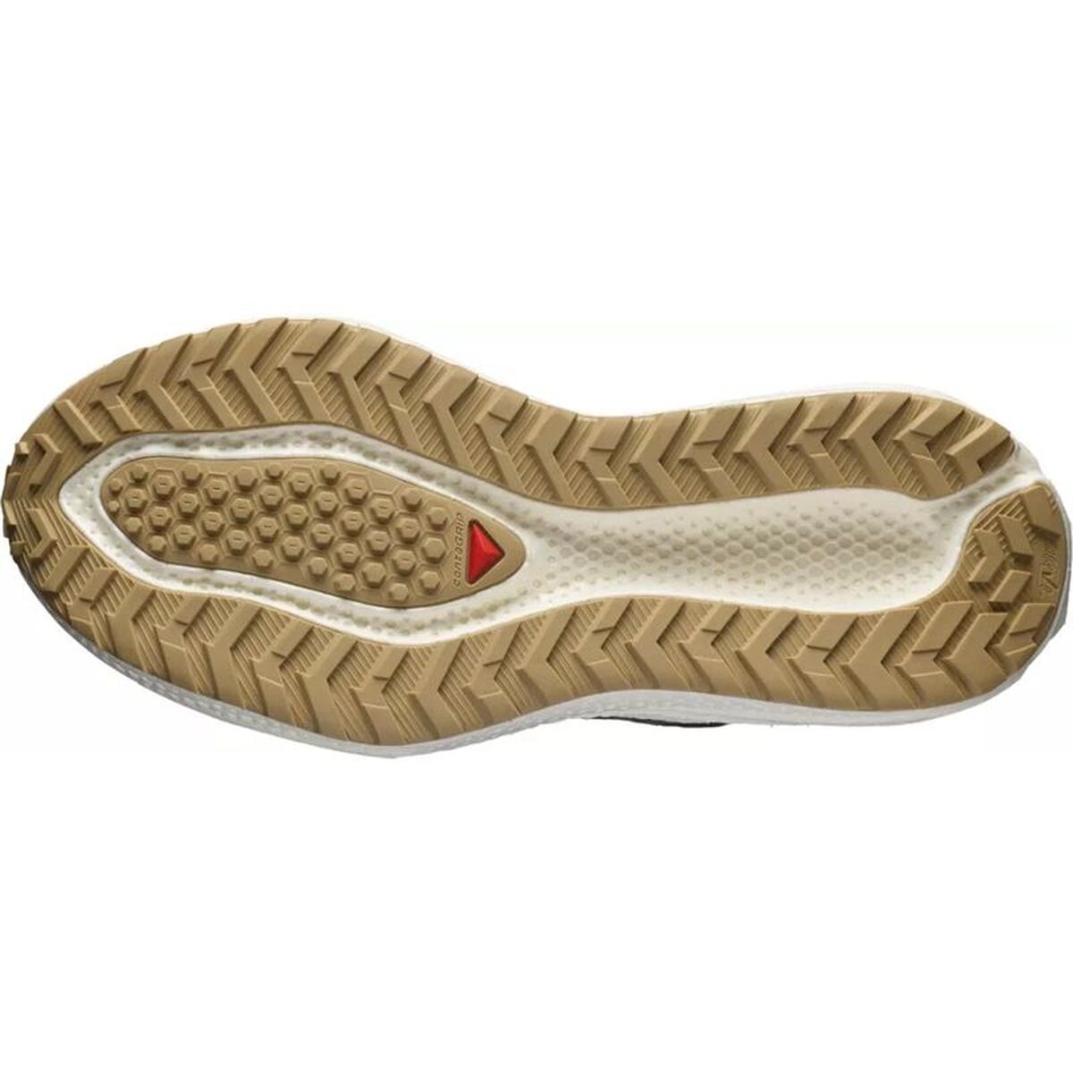 "Salomon Aero Glide 3 GRVL löparskor herr brun sula detalj"