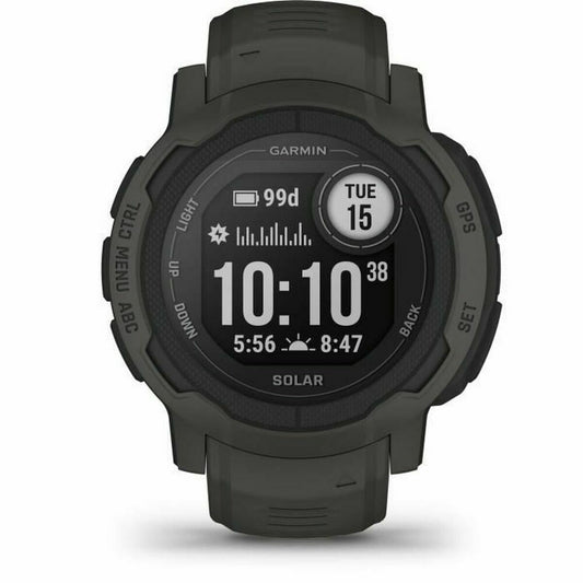 "Garmin Instinct 2 Solar – svart aktivitetsklocka med solcellsladdning och GPS"