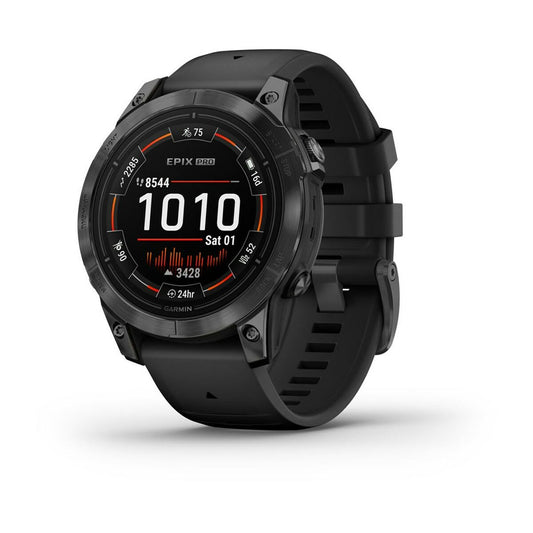 "Garmin epix Pro Gen 2 – svart sportklocka med AMOLED-skärm och GPS"