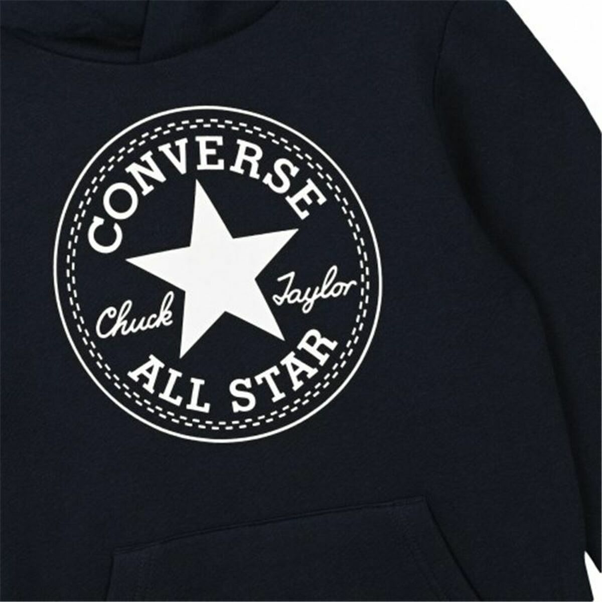 "Converse CTP svart hoodie barn unisex bakifrån"