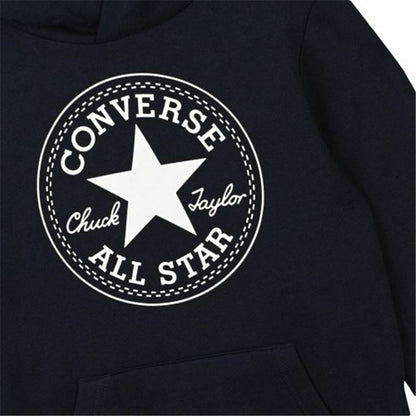 "Converse CTP svart hoodie barn unisex bakifrån"