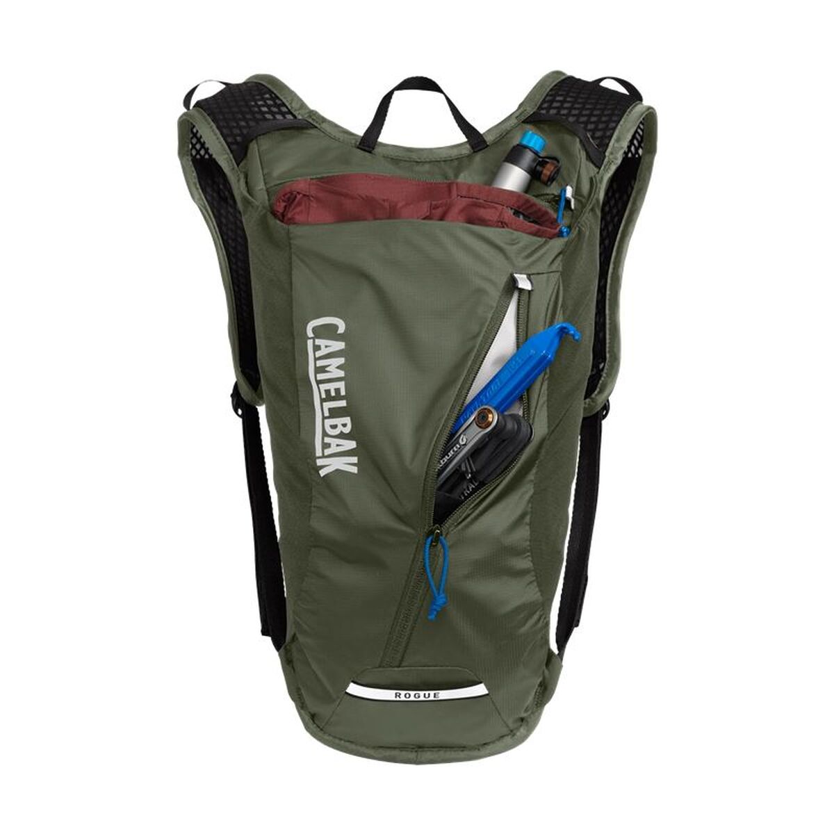 "Camelbak Rogue Light 7 vätskeryggsäck oliv detalj rem"