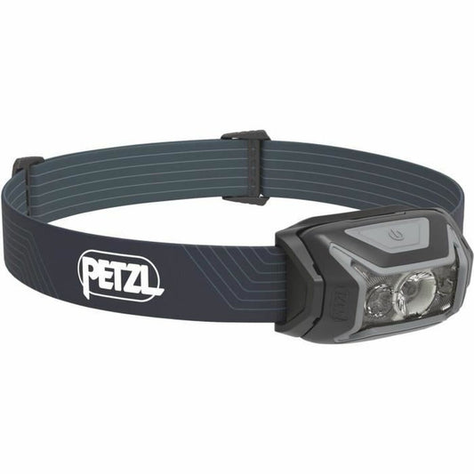 "Petzl E063AA00 LED-pannlampa grå – framifrån"