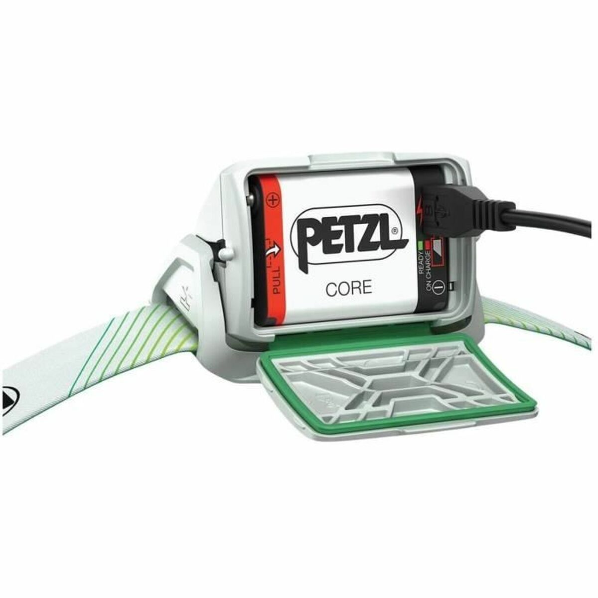 "Petzl E065AA02 – komplett pannlampa med borttagbar rem och batteri"