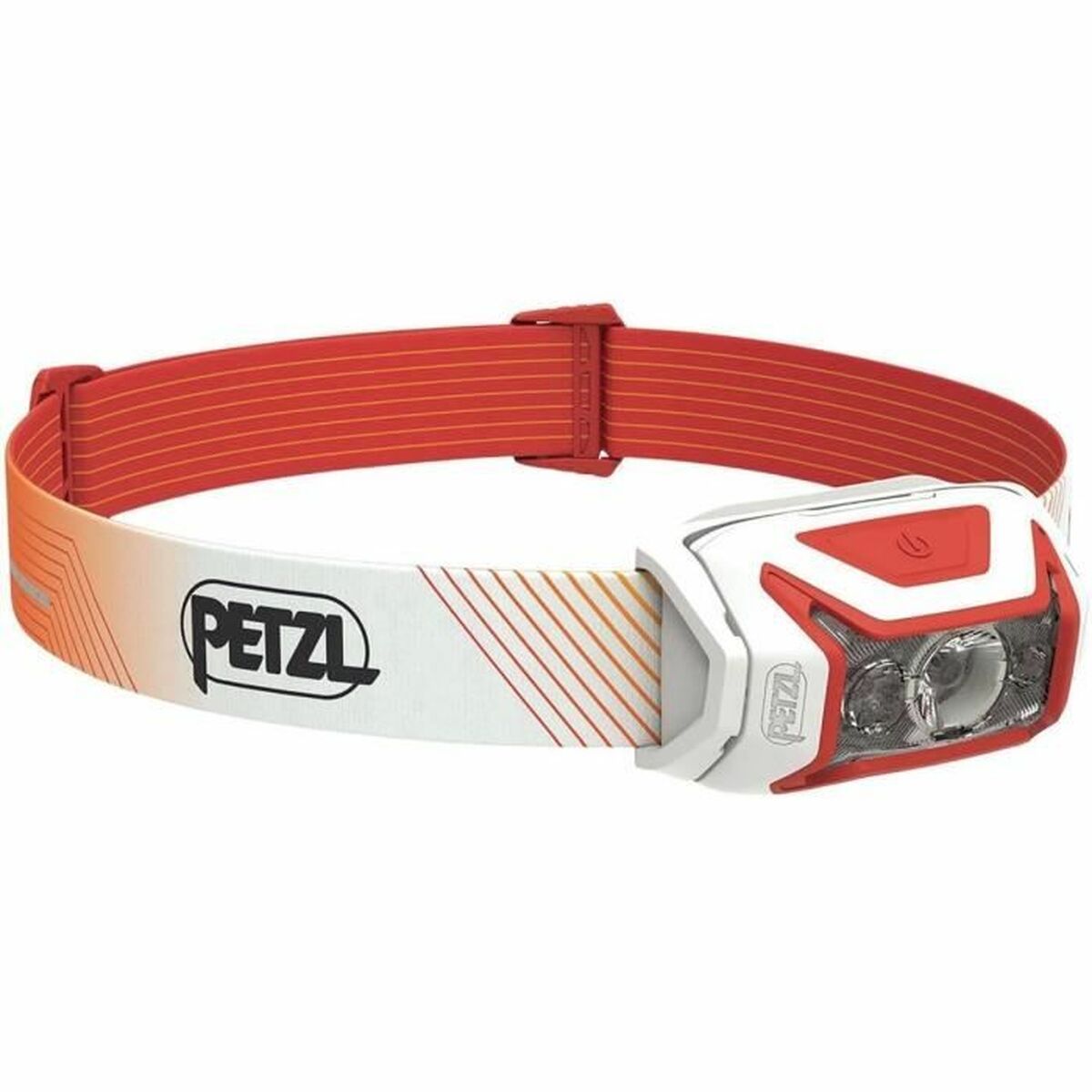 "Petzl E065AA03 röd LED-pannlampa – framifrån"