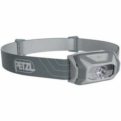 "Petzl TIKKINA LED-pannlampa grå 300 lumen – framifrån"
