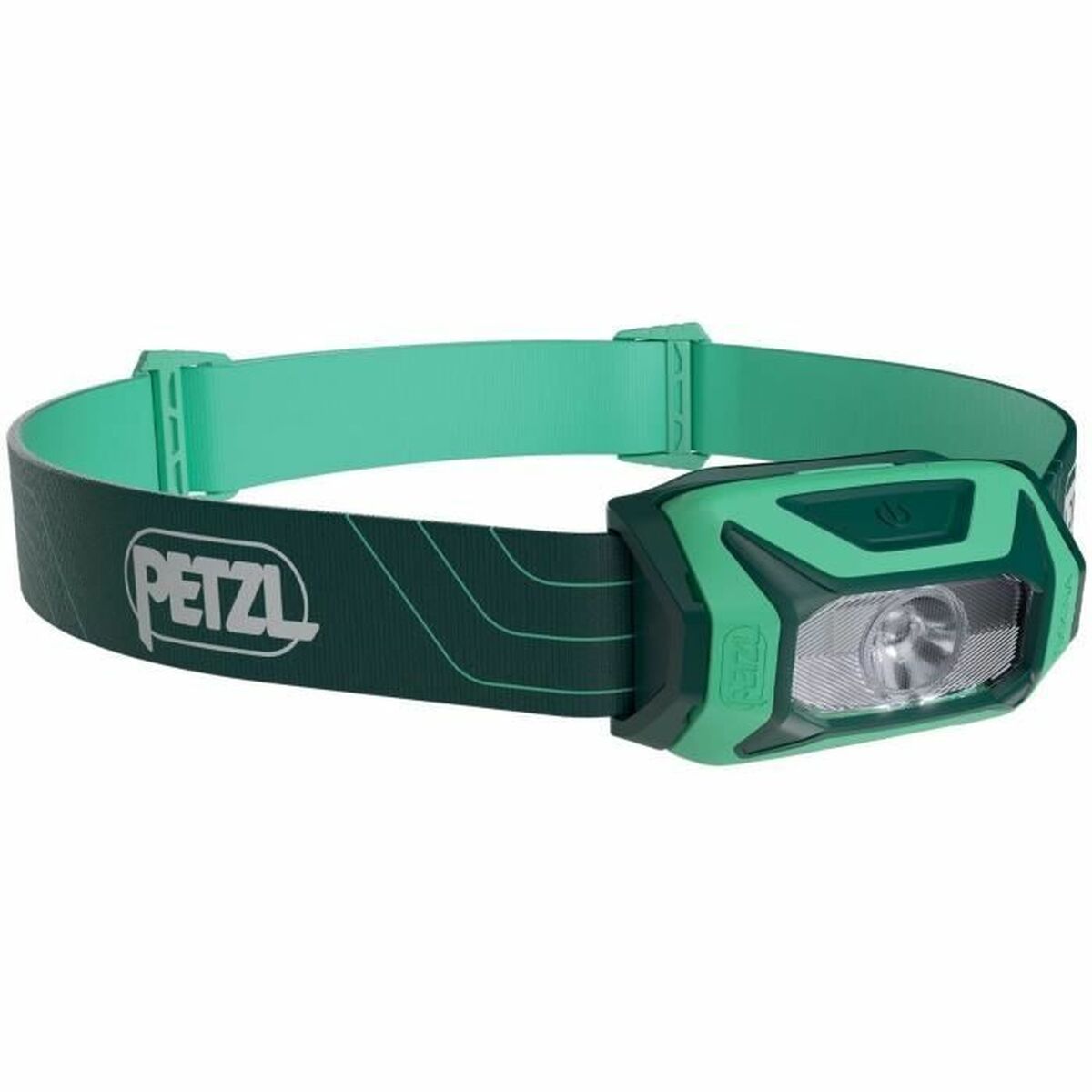 "Petzl E060AA02 LED-pannlampa grön 300 lumen – framifrån"