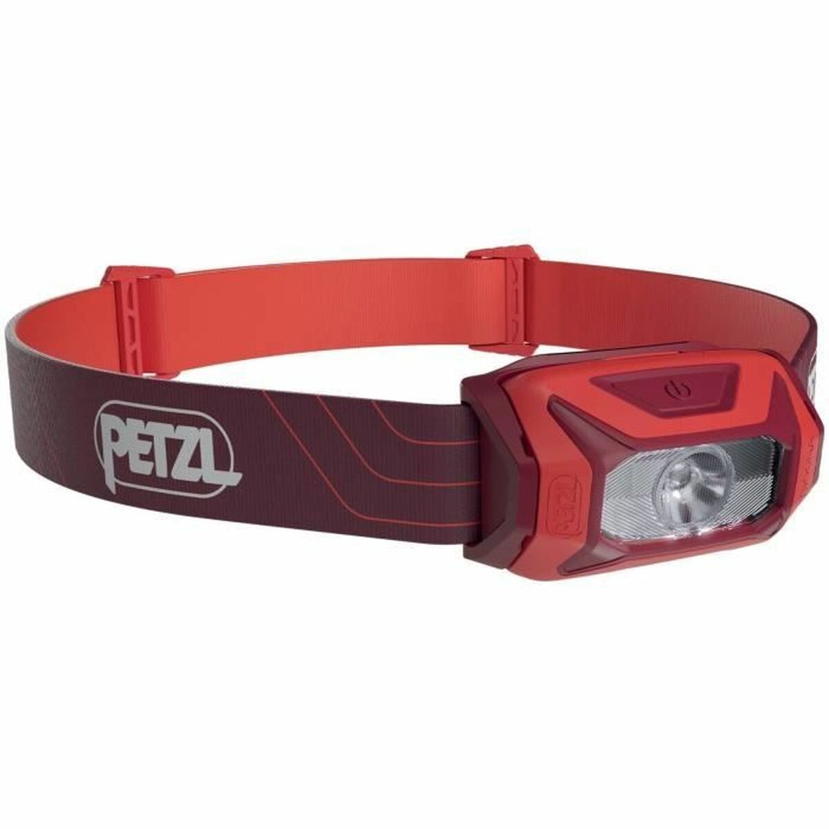 "Petzl E060AA03 LED-pannlampa röd 300 lumen – framifrån"