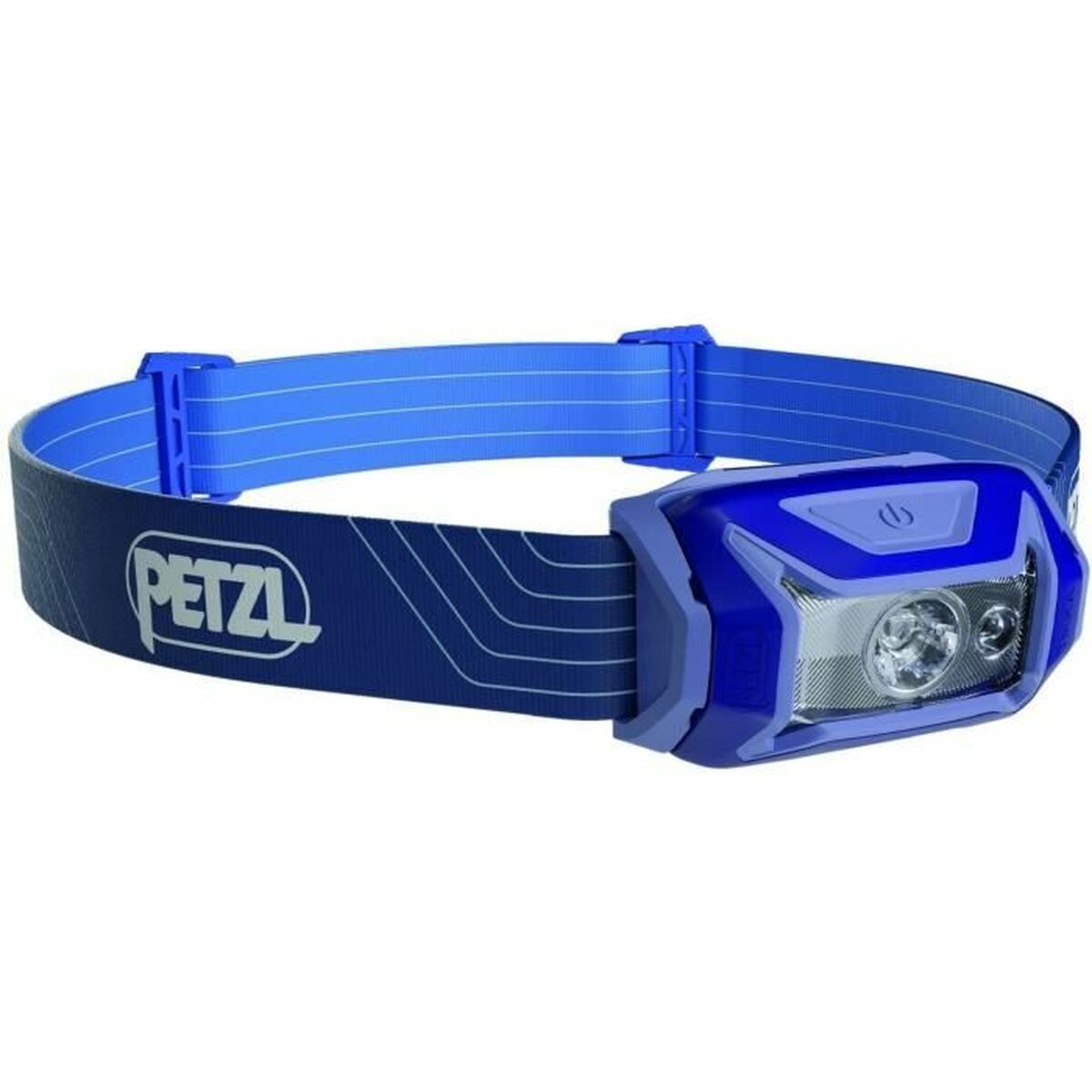 "Petzl E061AA01 LED-pannlampa blå 350 lumen – kompakt och vattentålig"