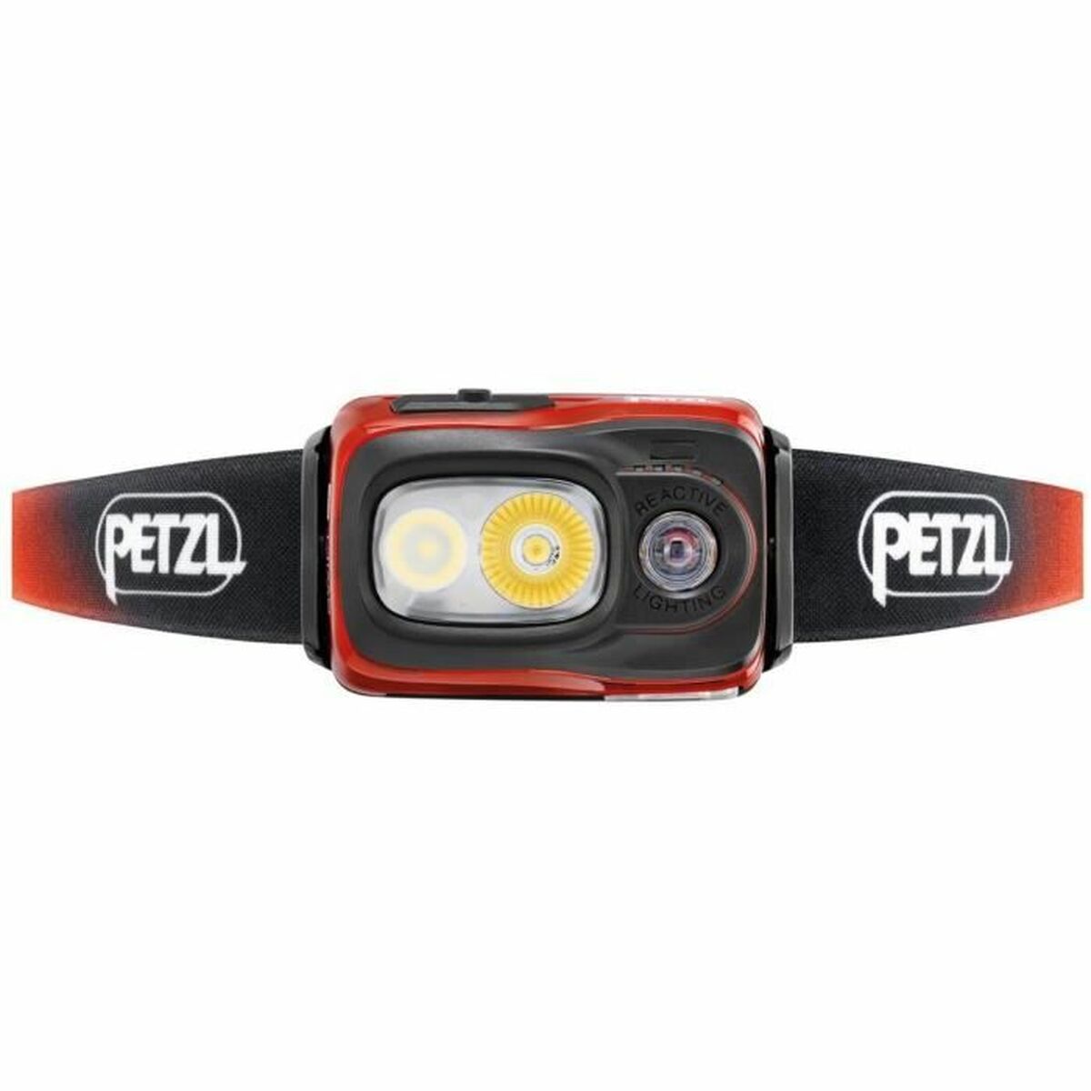 "Petzl E095BB01 LED-lampa – detaljvy av lampmodul och USB-laddningsport"