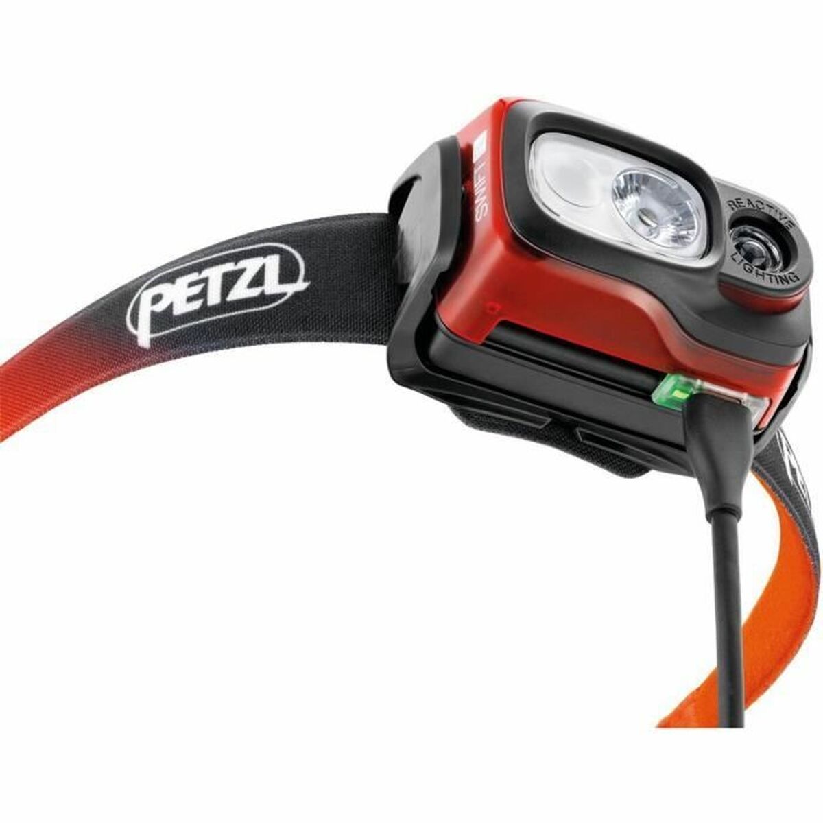 "Petzl E095BB01 pannlampa – visning av mörkerseendefunktion och belysningsstyrka"