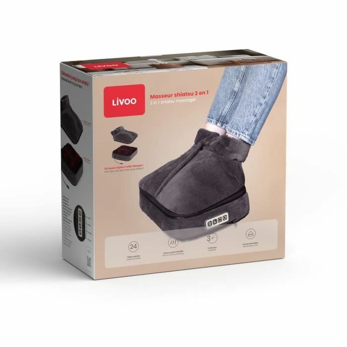 "Livoo DOS204 elektrisk shiatsu fotmassage"