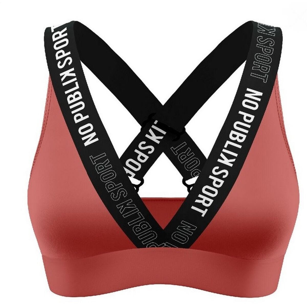 "Rosa No Publik Sport Esther Rose sport-bh dam – medelhögt stöd och mjukt stretchmaterial för komfort och stil."