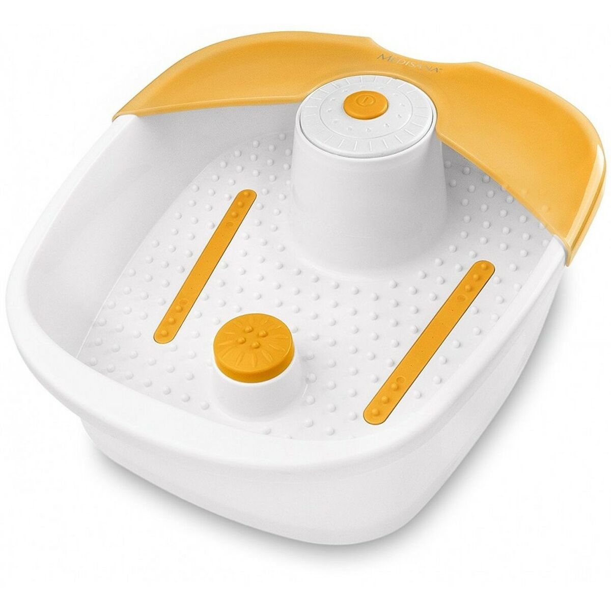 "Medisana MED 88380 fotmassage fotbad gul – elektrisk 60 W fotspa"