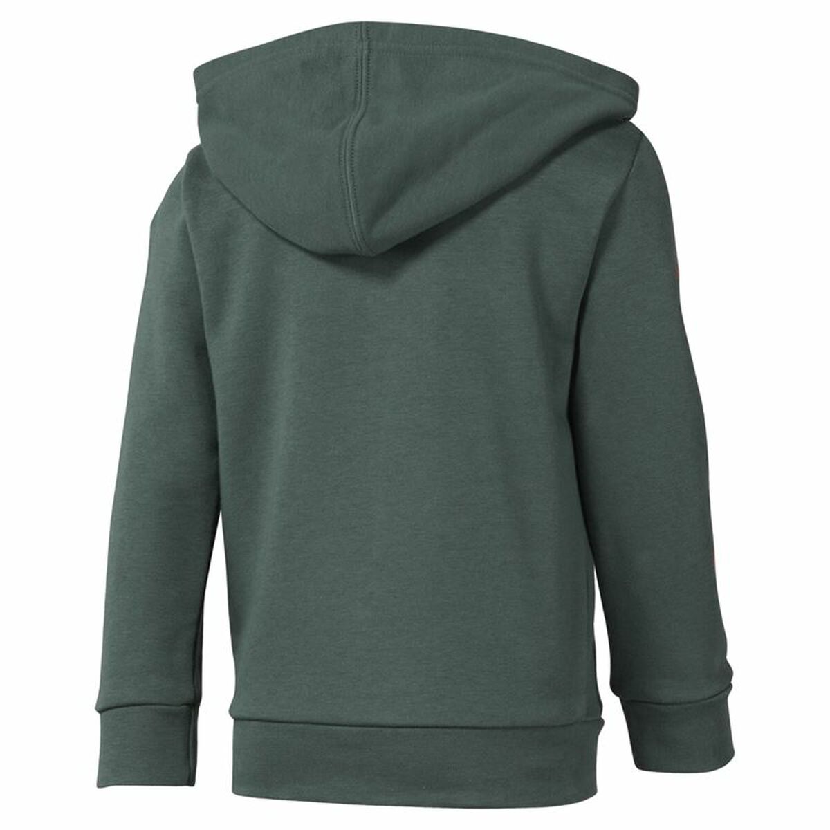 "Baksida av Reebok Elements Full grön träningsjacka för barn i bomull och polyester."