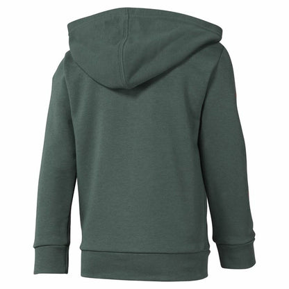 "Baksida av Reebok Elements Full grön träningsjacka för barn i bomull och polyester."