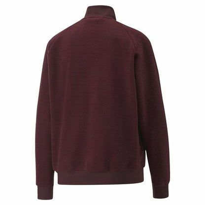 "Baksida av Puma Fit Sherpa sportjacka för dam i värmande sherpa-material."