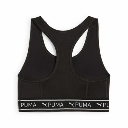 "Puma 4Keeps Elastic Bra svart – baksida med ventilerande design och smidig passform."